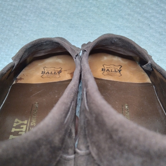 Bally Brown Suede Loafers Sz 9 M - Picture 7 of 8